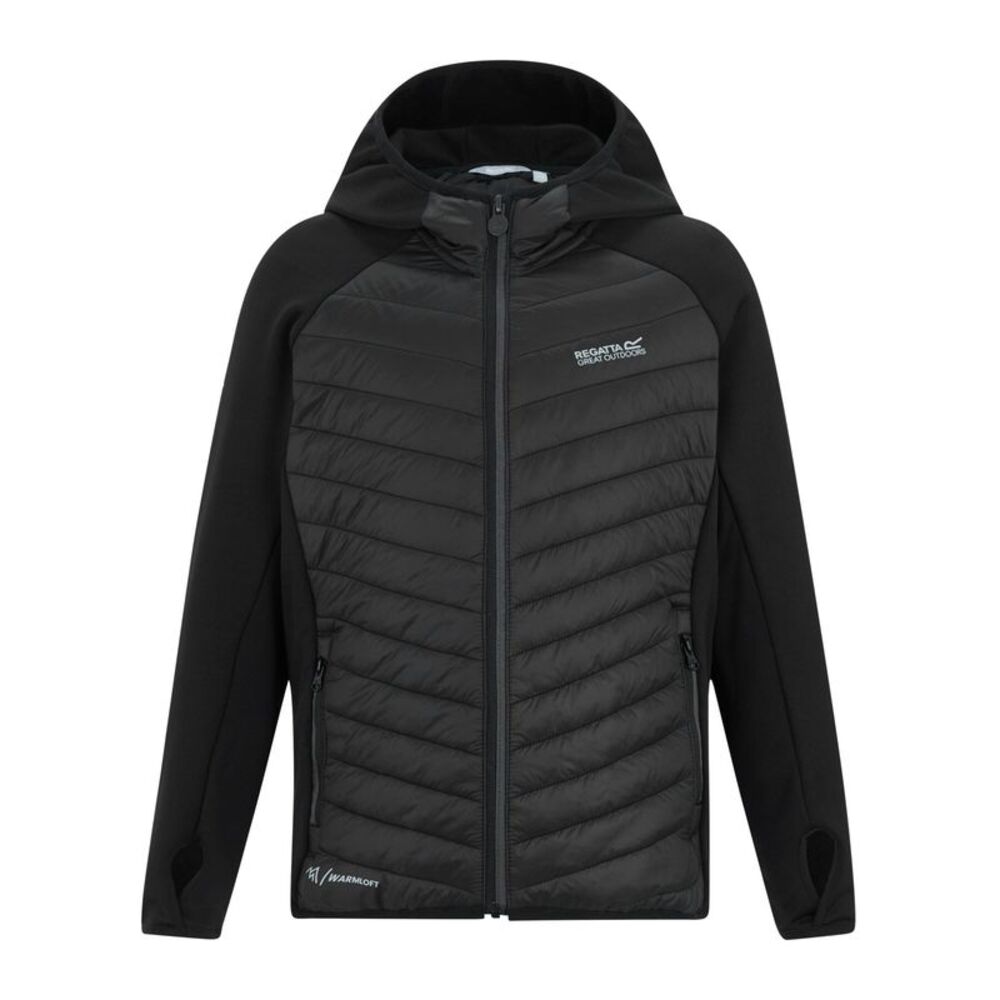 Regatta Childrens/Kids Andreson Hybrid Padded Jacket / Black/Seal Grey